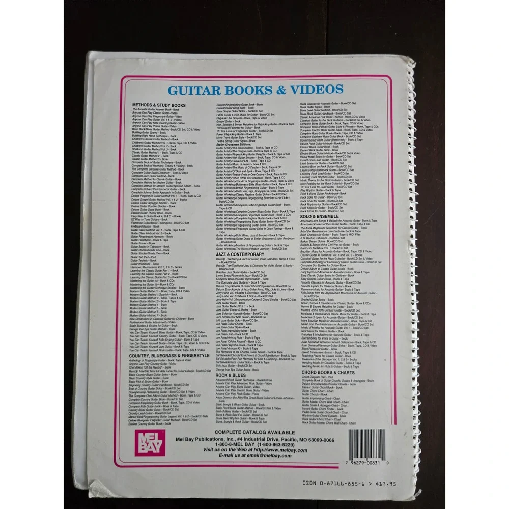 Aaron Shearer Learning Classic Guitar Part 2 Mel Bay MB94362 Spiral Bound Book